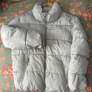 Altar’d state stand out for good puffer silver gray jacket size medium